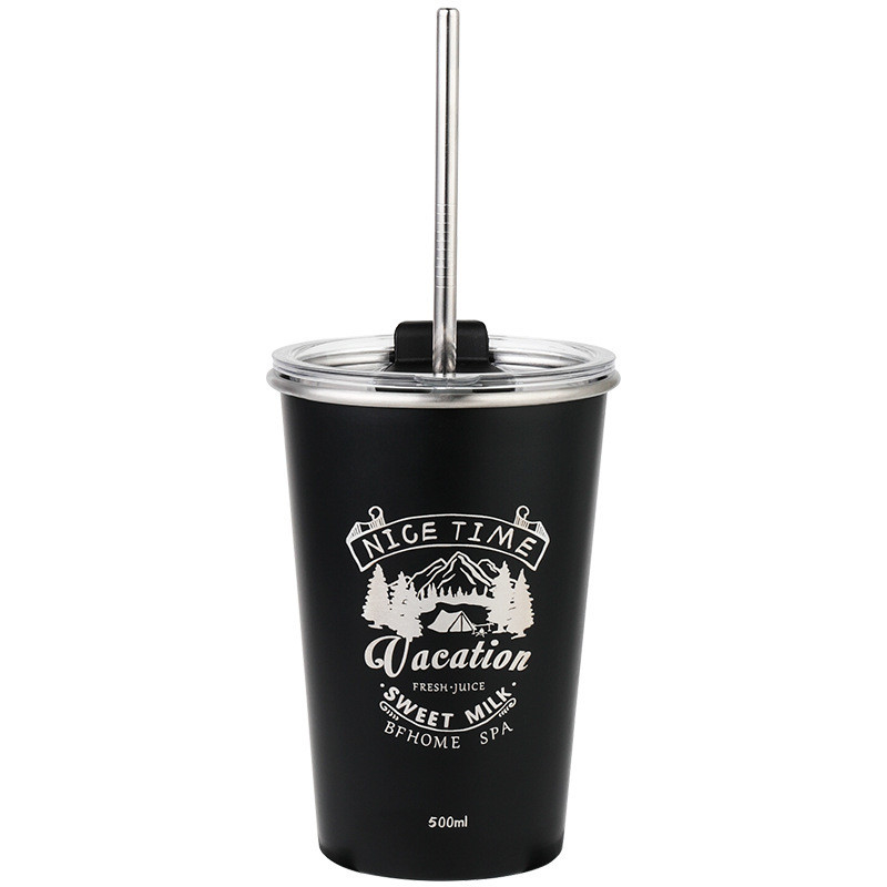 Logotipo personalizado Taza portátil de acero inoxidable para actividades al aire libre y relaciones con ex alumnos