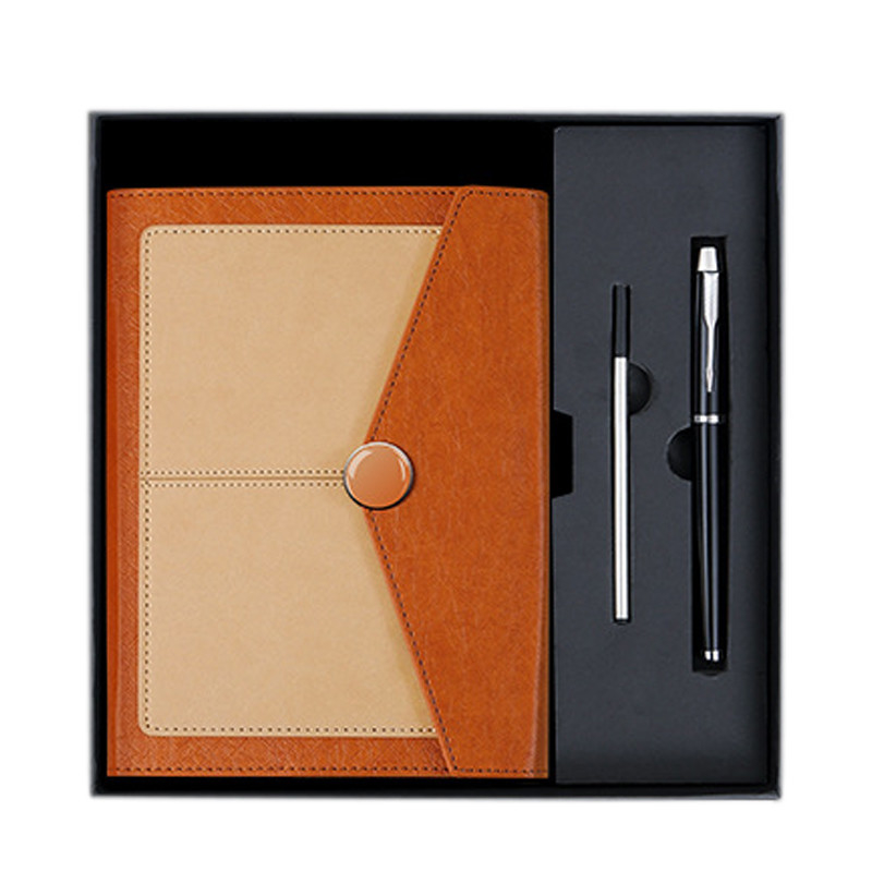 Logotipo del cliente Negocio A5 Cuaderno de notas Caja de regalos de tres piezas Conjunto para hoteles y resorts