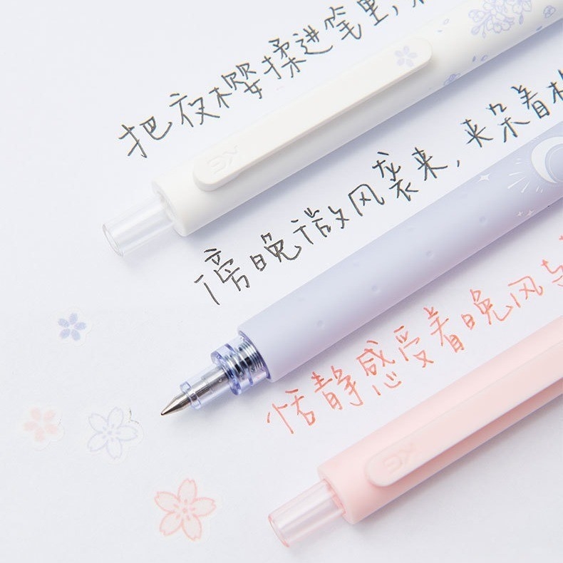 Alta apariencia Agricultura Noche al lado de la carretera Sakura Neutral Pen 3 Pack para oficina Regalo