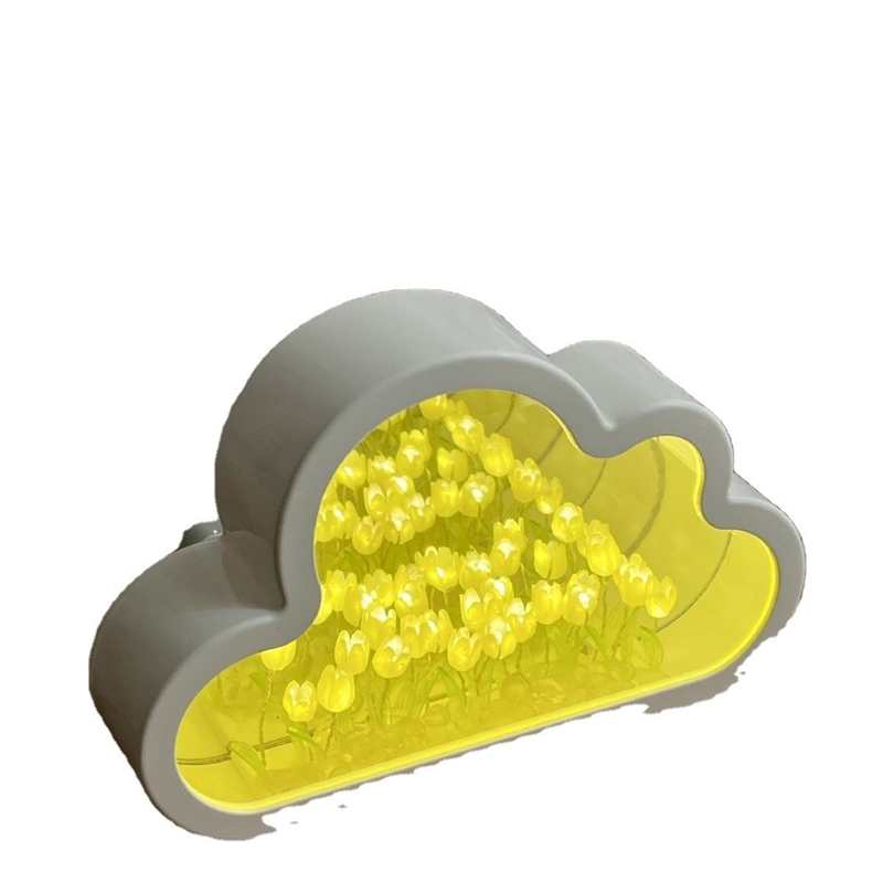 Lámpara nocturna de espejo de tulipán de nubes hecha a mano Un objeto Dos usos Ideal para regalos de novedad