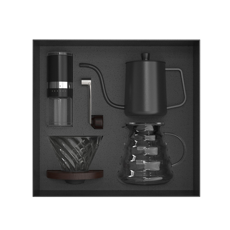 Contenedores de café Conjunto de cuatro para la agricultura de mano elaborada Griller de macetas Funnel compartiendo la taza