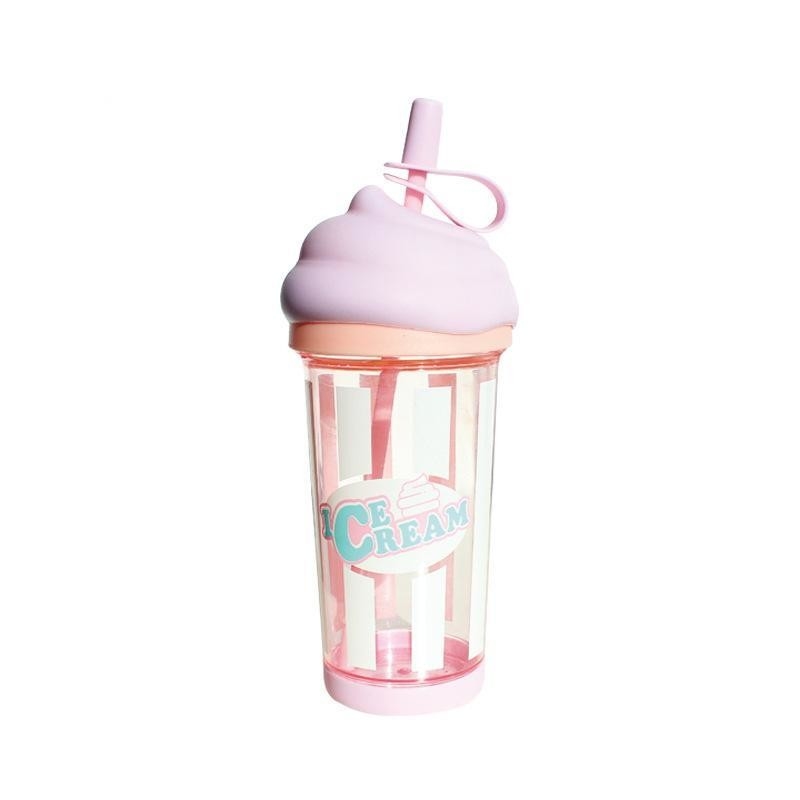 Taza de helado de paja Tendencia creativa Taza de agua de gran capacidad para el aprecio de los empleados