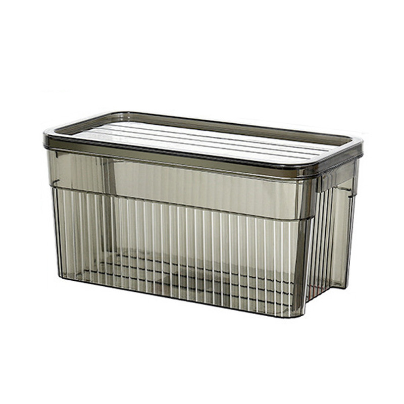 Almacenamiento apilable para verduras y frutas en refrigerador transparente de lujo