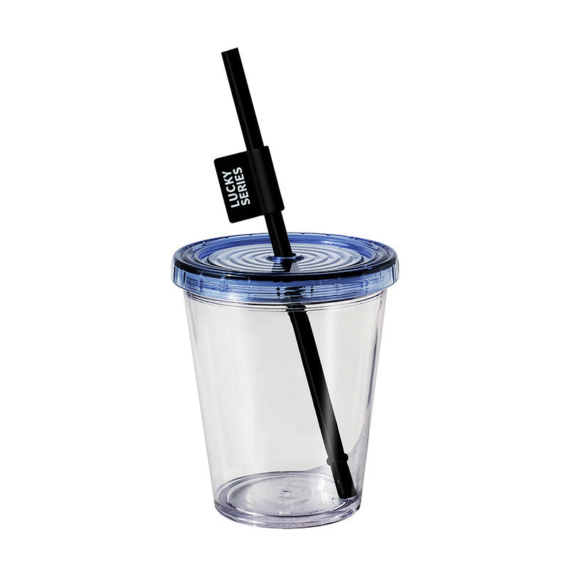 Impresión UV Taza de café de paja de refrigeración fría de verano con tapa Taza práctica y elegante