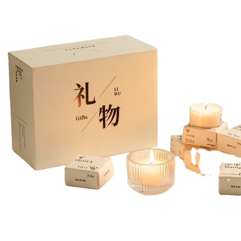 Agencia de viajes dirigida a velas blancas de aromaterapia caja de regalos mini velas para interiores