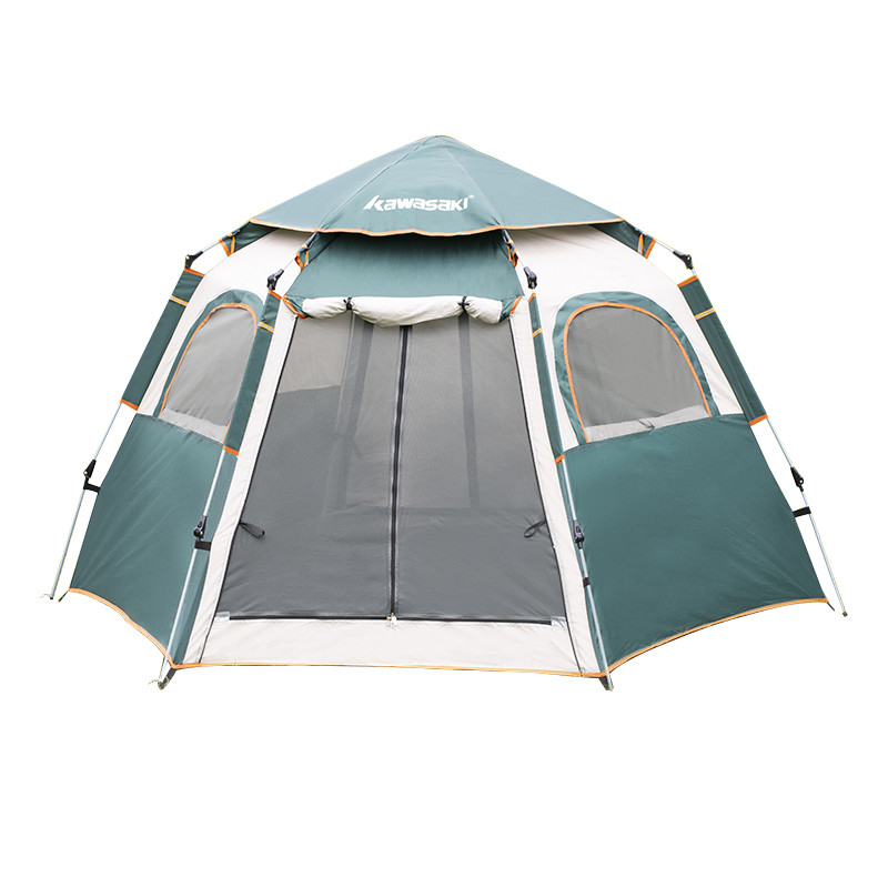 Logotipo del cliente Tienda de seis lados totalmente automática y protector solar para actividades al aire libre