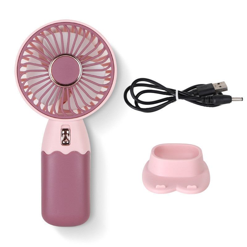 Creativo dibujo animado Mini refrigerador portátil pequeño ventilador portátil cargador de teléfono USB soporte de teléfono pequeño ventilador 2024 producto RAMADAN