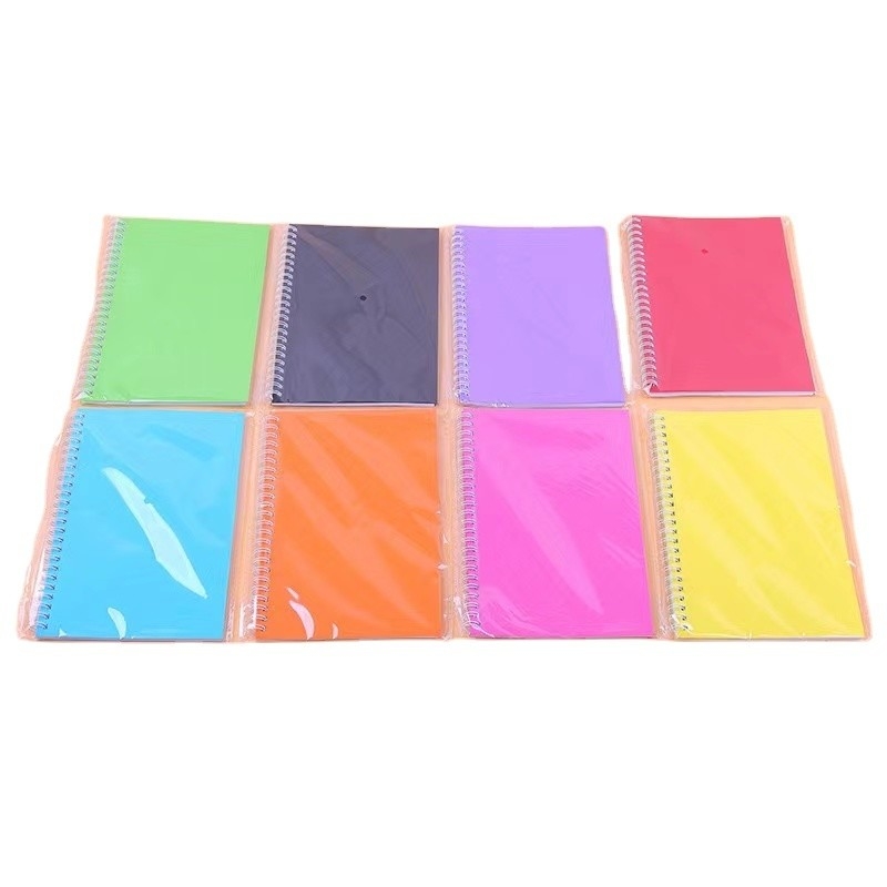 Conjunto de Bloc de notas minimalista de color sólido Diseño de bobina de colores múltiples y papel para 2024 Regalo