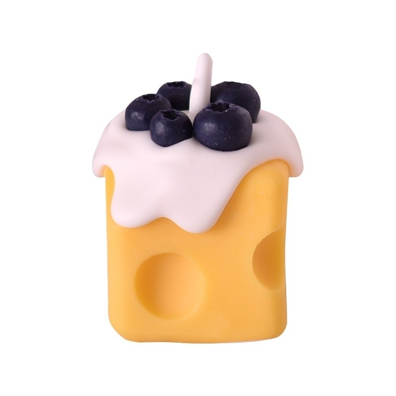 Estilo de piedra Queso lindo Aromaterapia vela Caja de regalo de mano para alegría de cumpleaños de las niñas
