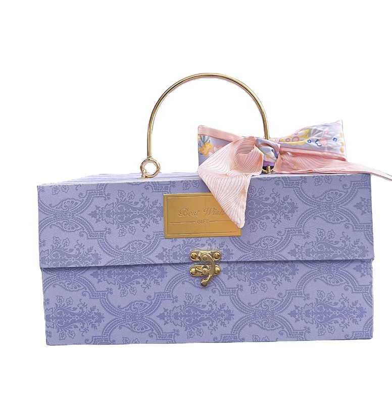 Conjunto exclusivo de regalos de boda Eco-amigable caja de caramelos de metal púrpura para los amantes de la automoción