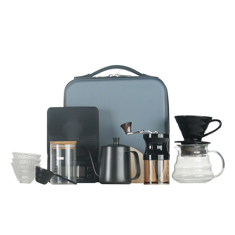 Presentación Conjunto de regalos Estilo de viaje Conjunto de café portátil Equipo de café al aire libre Regalo de negocios