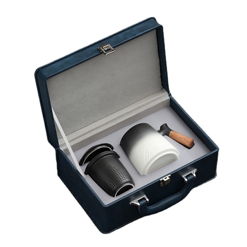 High Beauty Ceramic Cup Gift Box Set para las conferencias de oficina y empresas