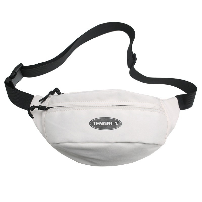 Bolso de pecho de un hombro sencillo y versátil Impresión de serigrafía ideal para gráficos