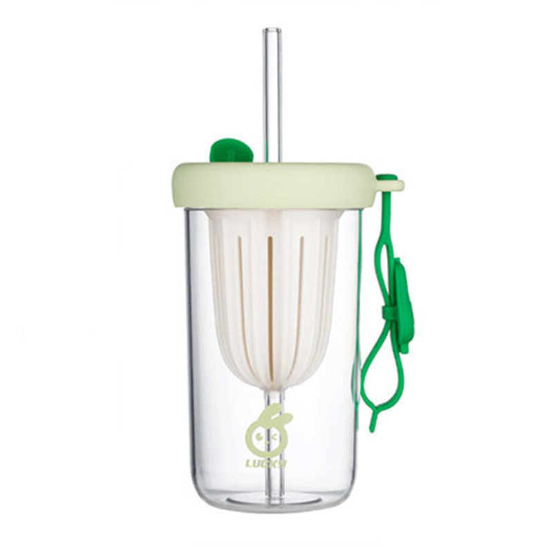 Separación de té Taza de té 500ml Taza de extracción fría de alta apariencia con copa de agua de paja Actividad regalo