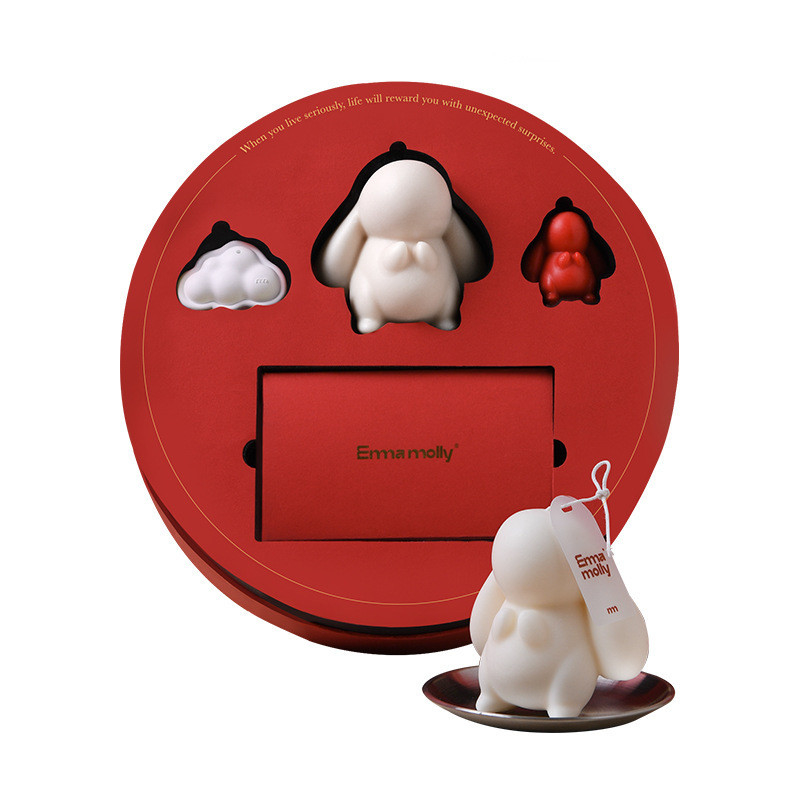 Color personalizado Año del Conejo Velas perfumadas Regalo de aromaterapia para el Día de la Mujer