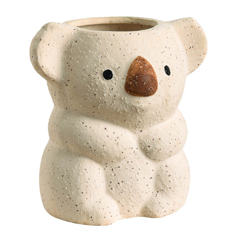 Día del Padre Creativo Estilo Europeo Animales de dibujos animados Cerámica Floral Pot Decoración Regalo