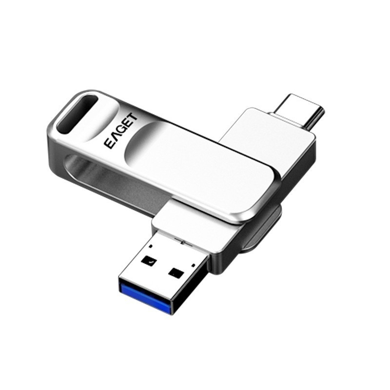 Tipo C USB3.0 de doble interfaz USB Drive Diseño giratorio para montaje de automóviles multipropósito